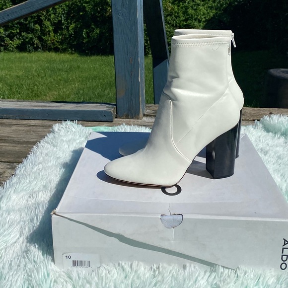aldo white bootie
